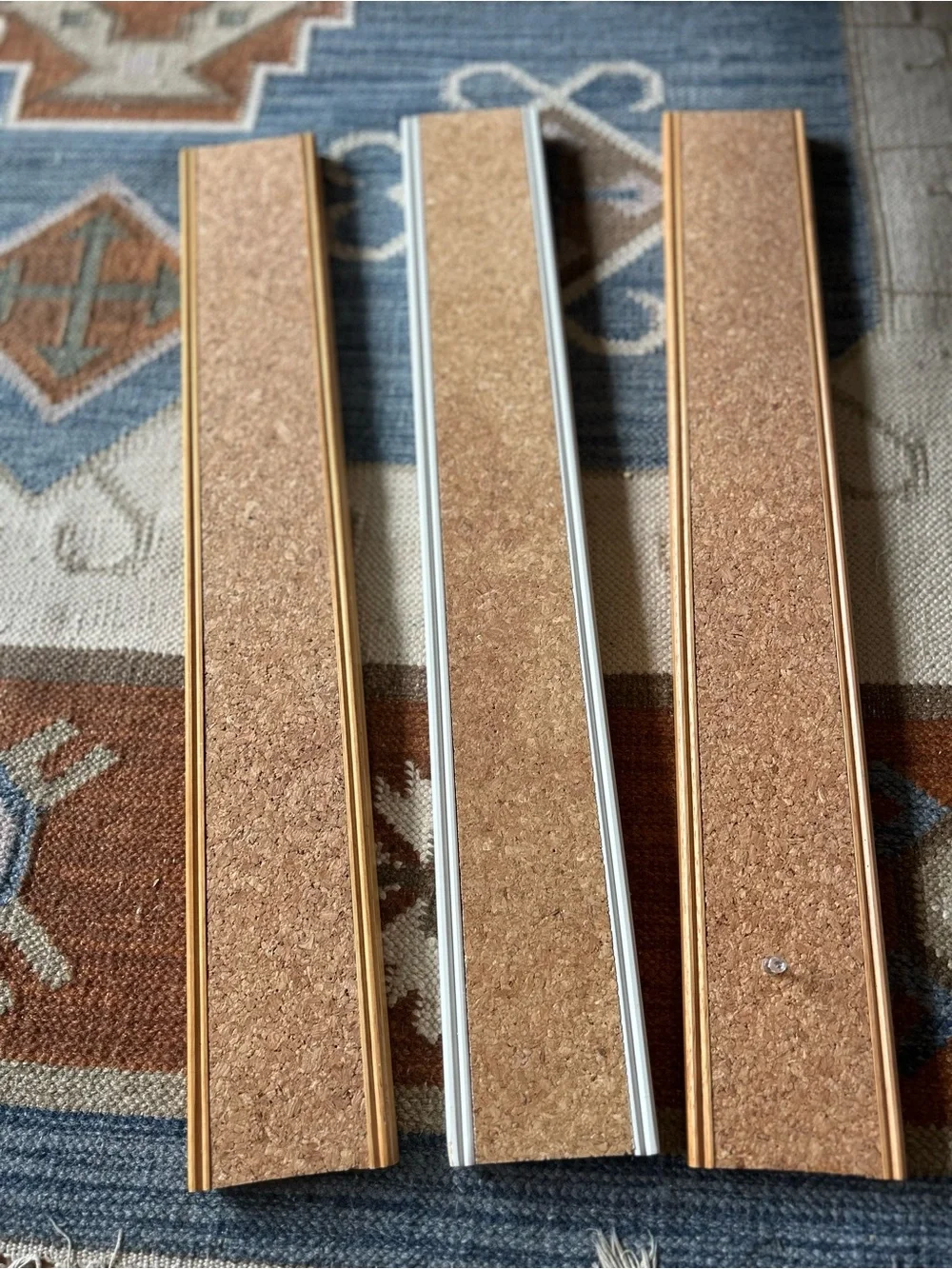Land Of Nod Cork board Wall Strips Hooks Rare find set lot 3